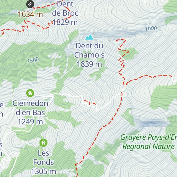 Map of Ciernedon d'Amont