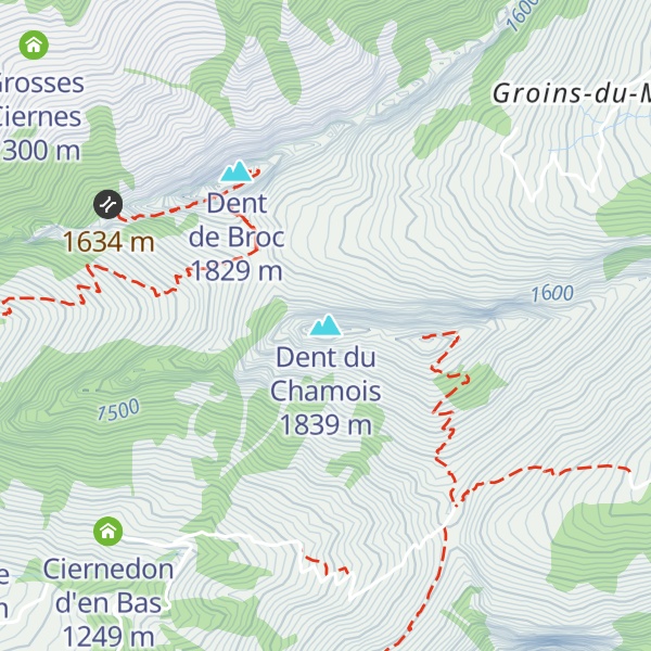 Map of Dent du Chamois