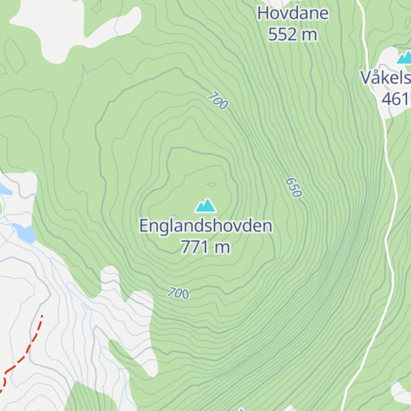 Map of Englandshovden