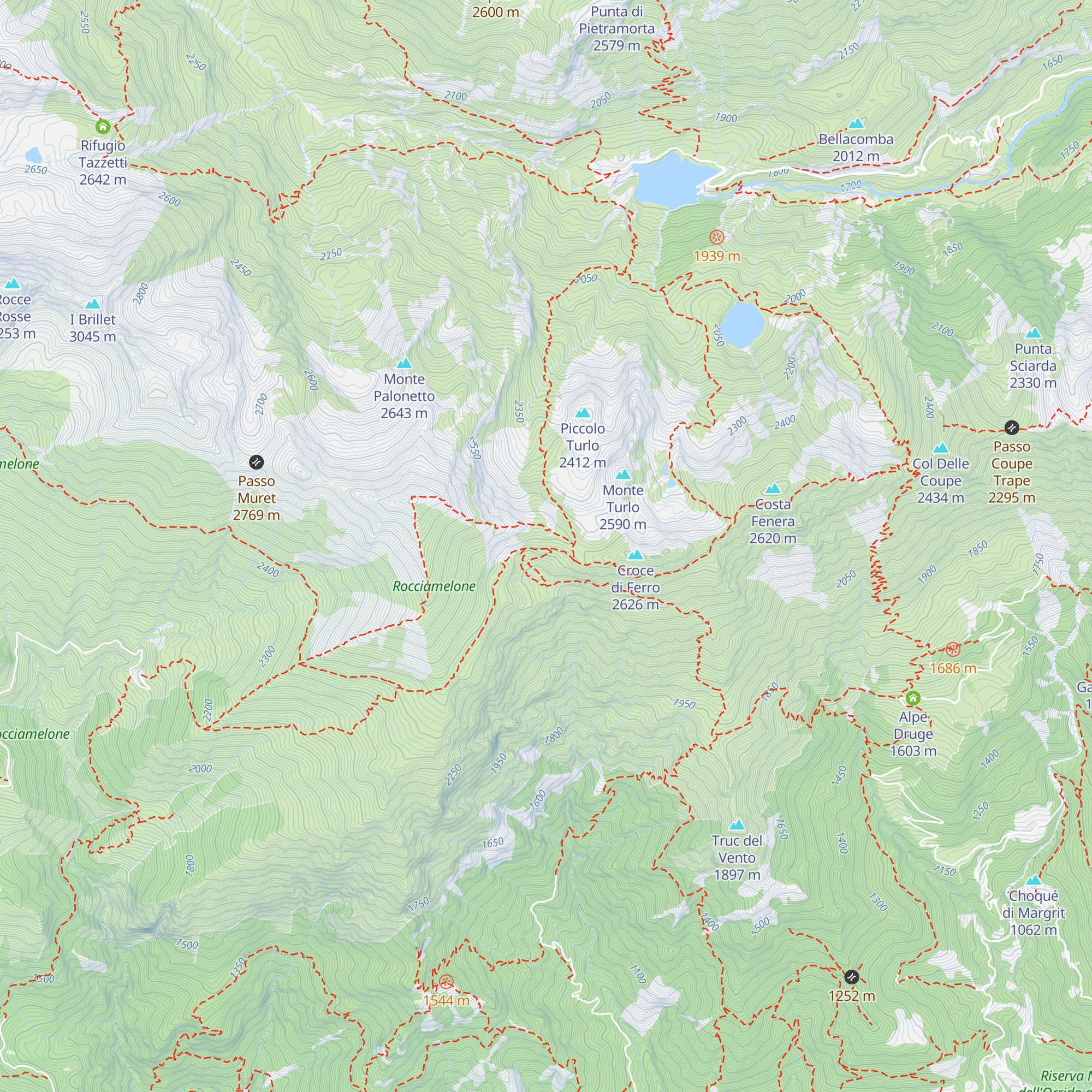 Capanna Sociale Aurelio Ravetto map