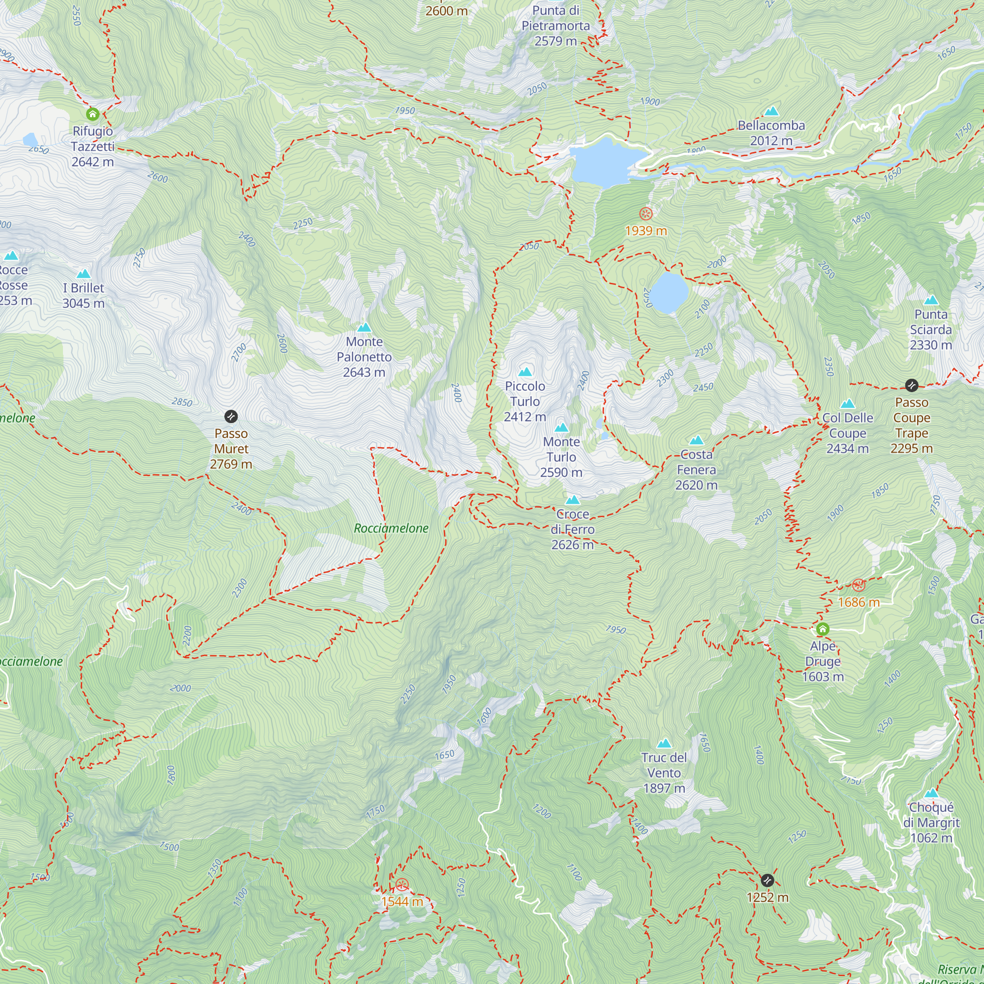 Capanna Sociale Aurelio Ravetto map