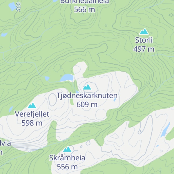 Map of Tjødneskarknuten