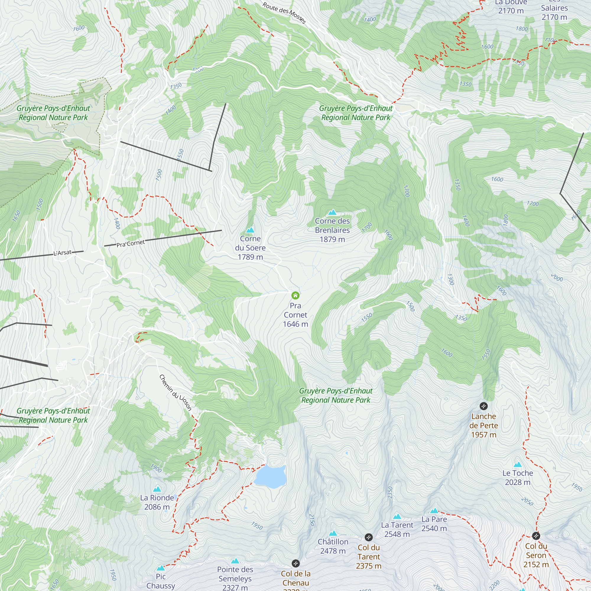 Pra Cornet map
