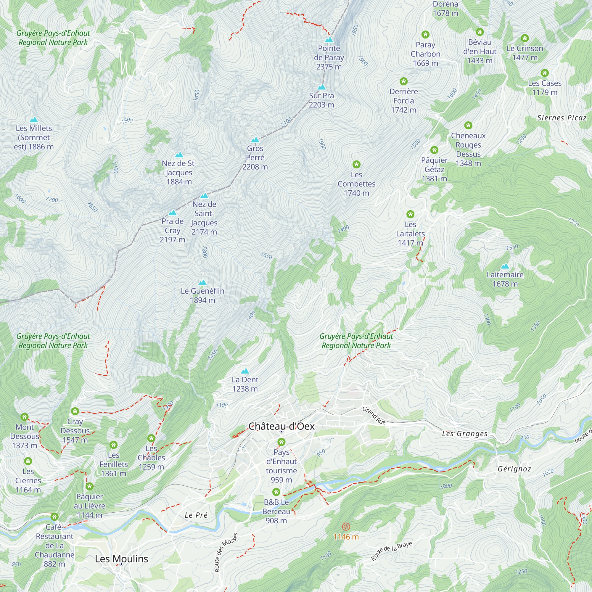 Les Planards map