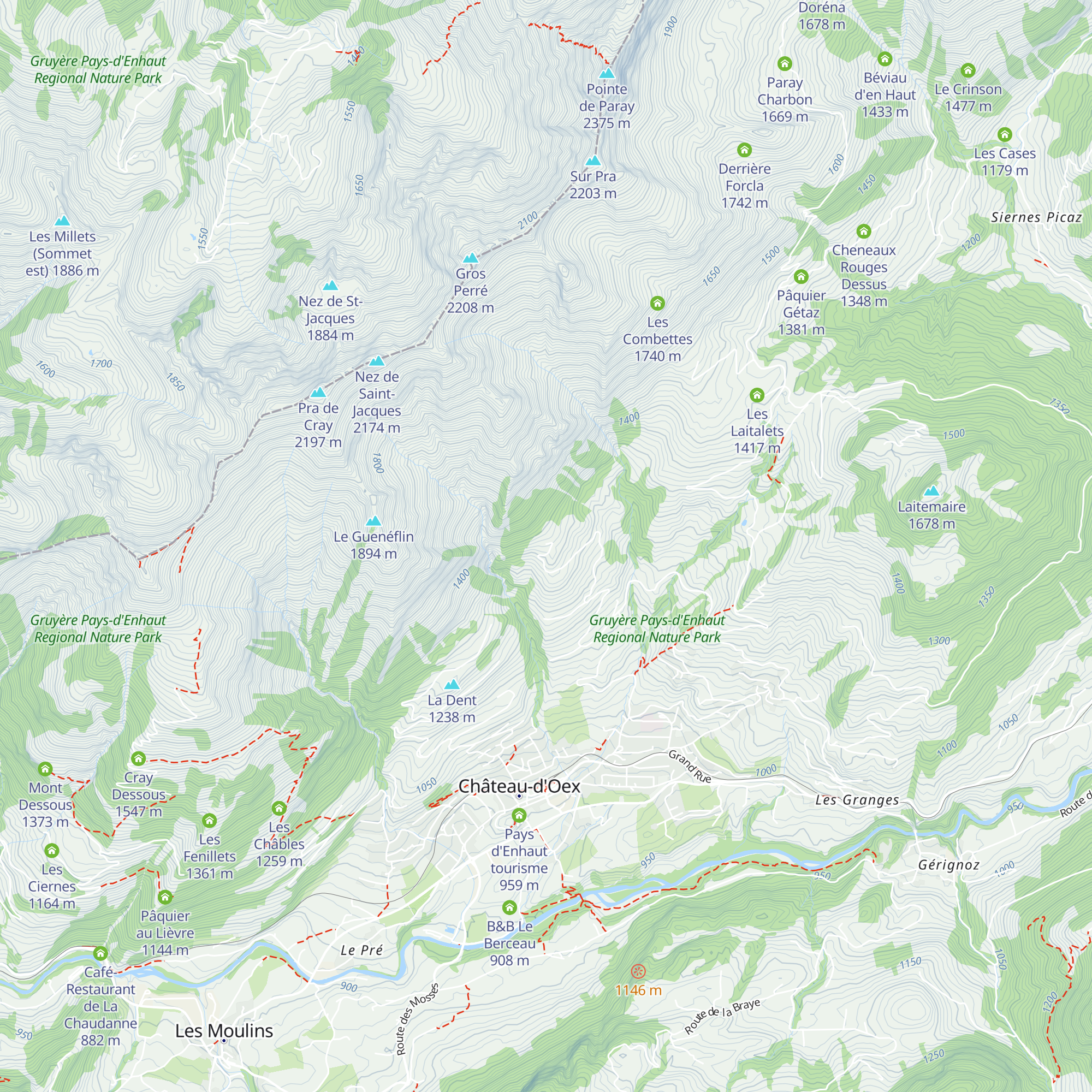Les Planards map