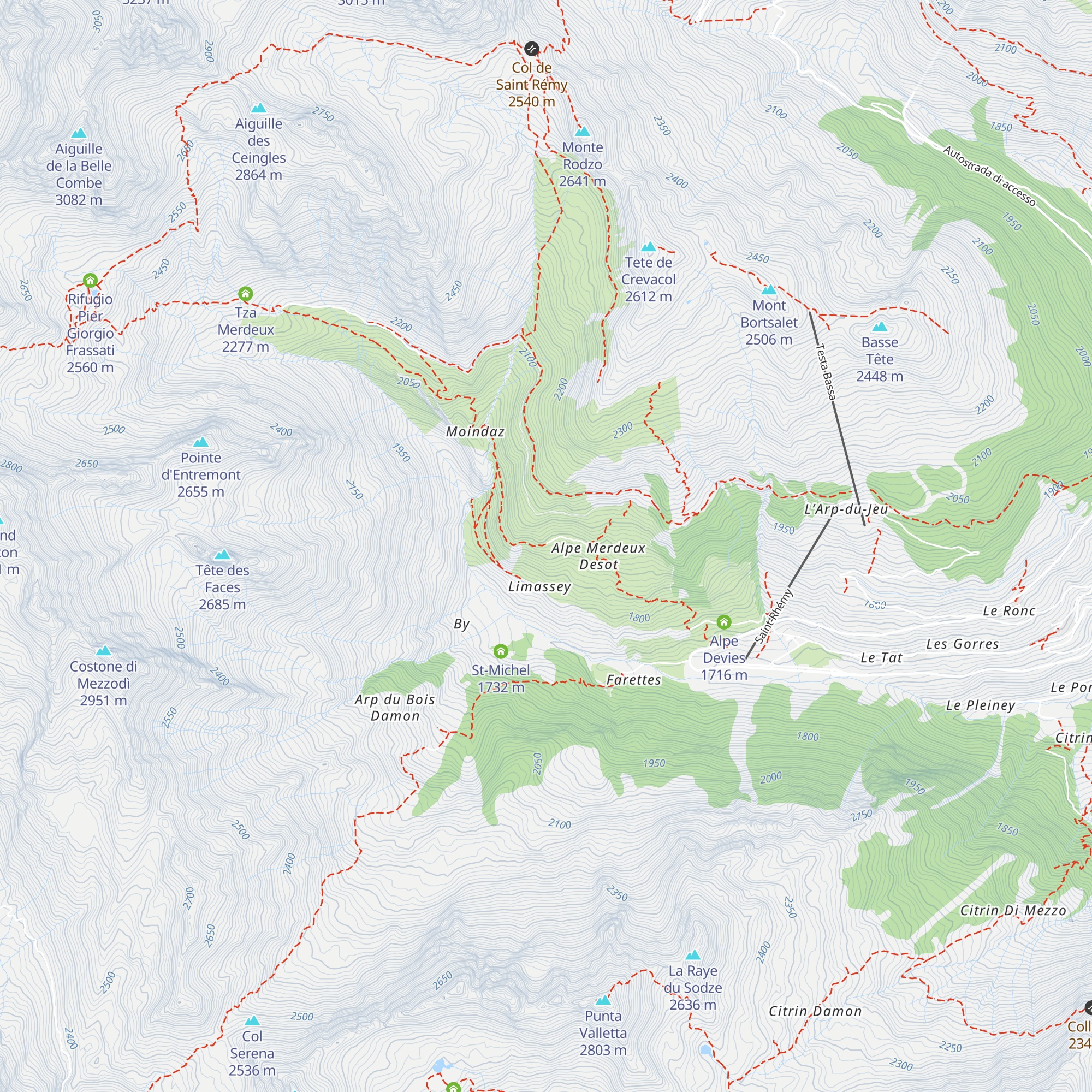 Alpe Cotes map