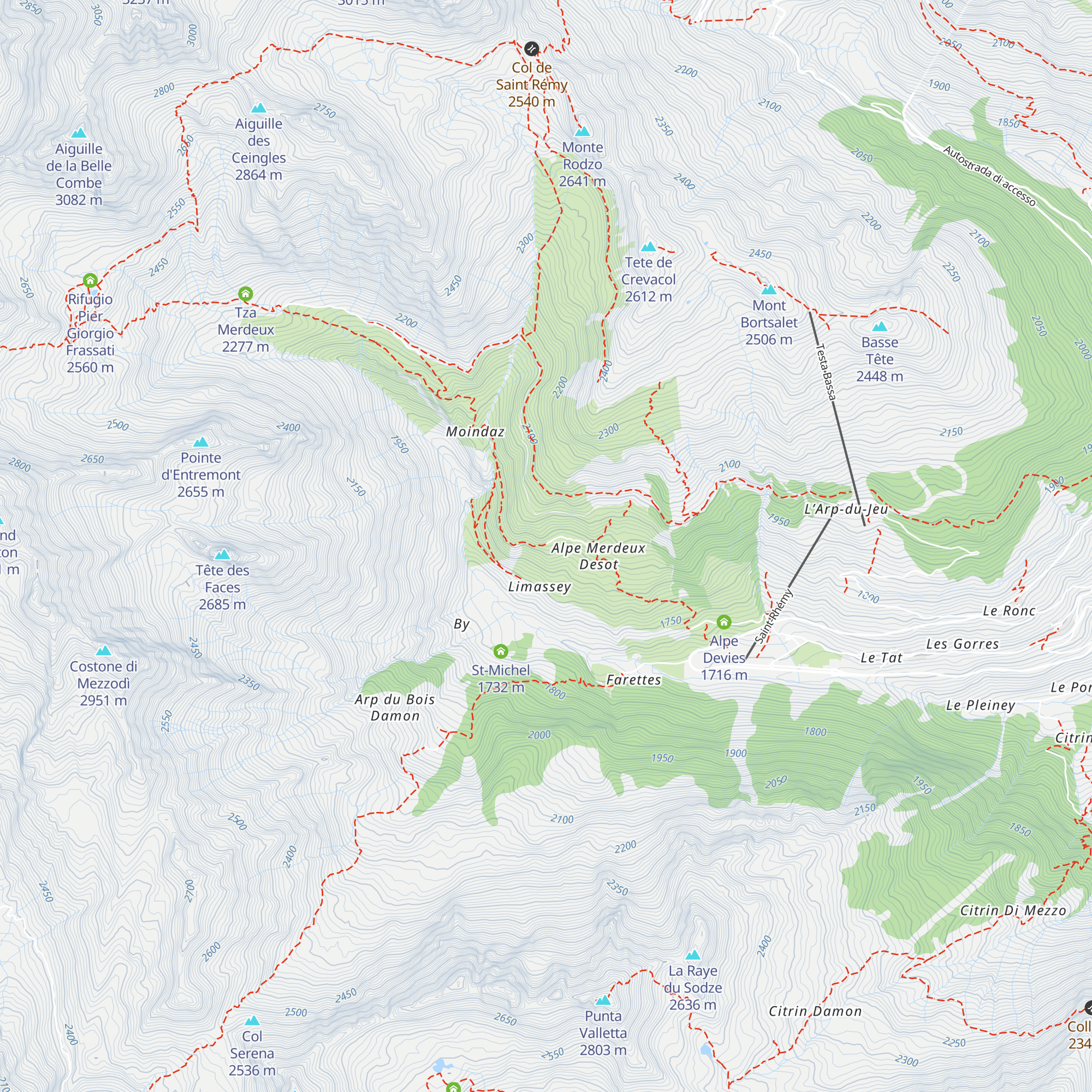 Alpe Cotes map