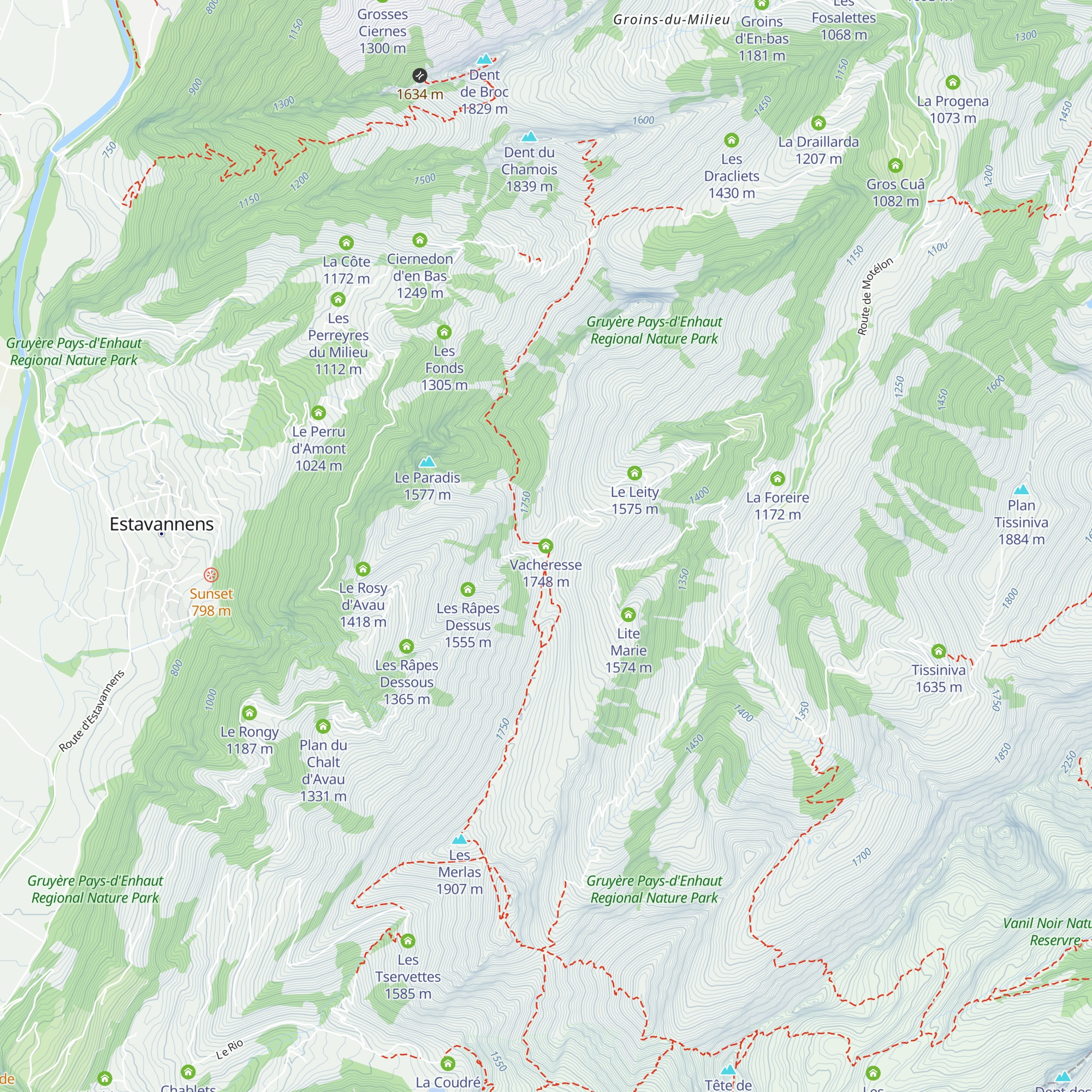 Vacheresse map