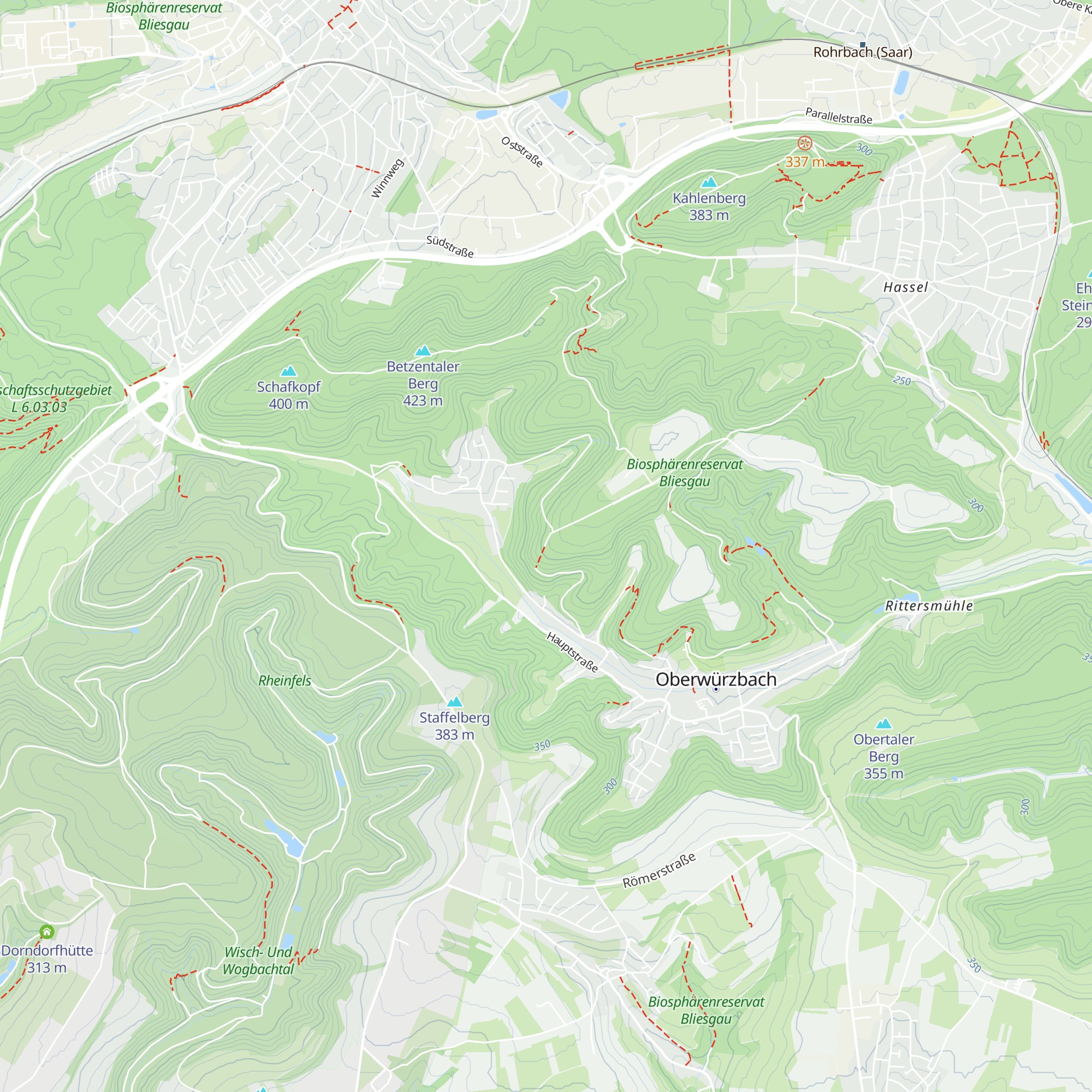 Weidenberg-Hütte map
