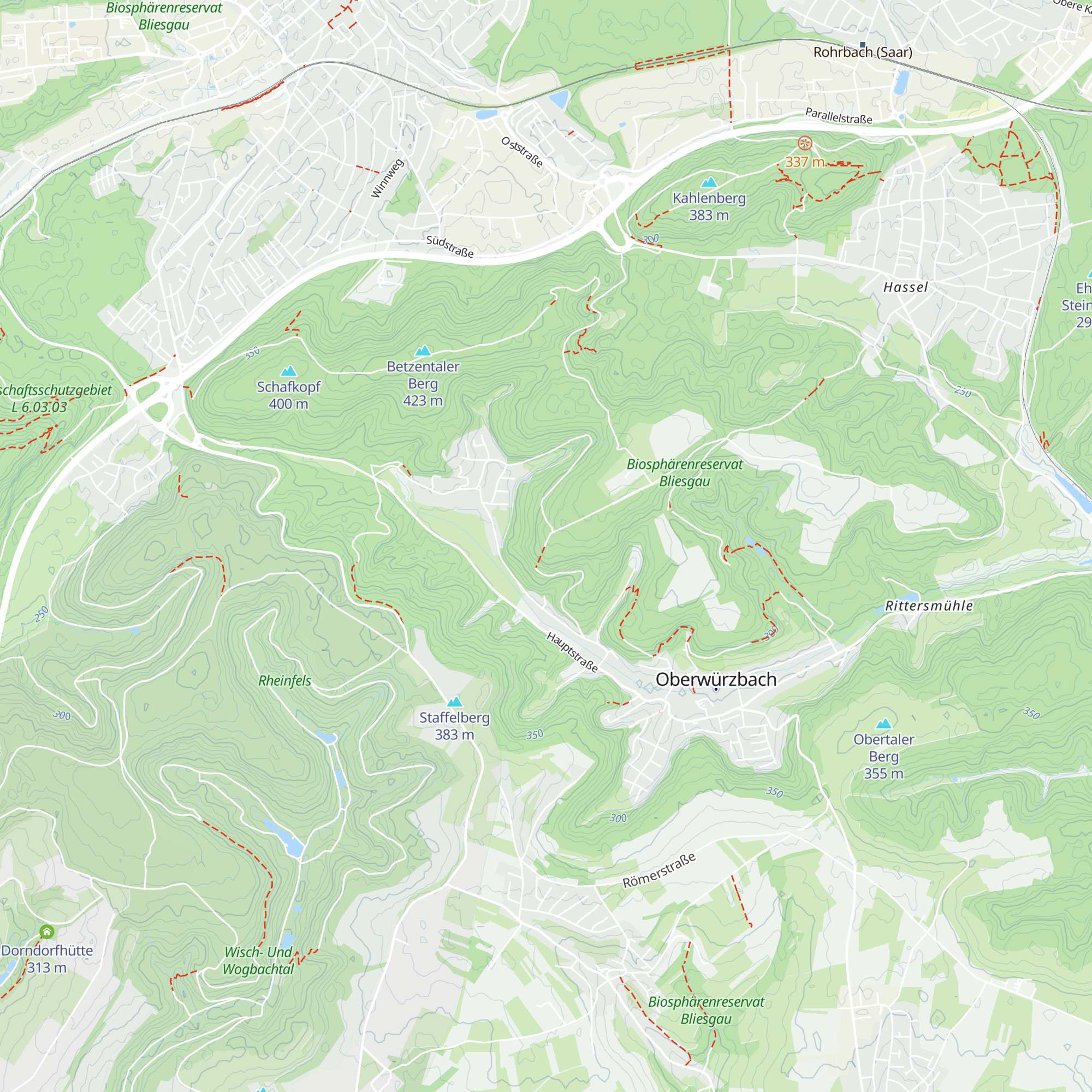 Weidenberg-Hütte map