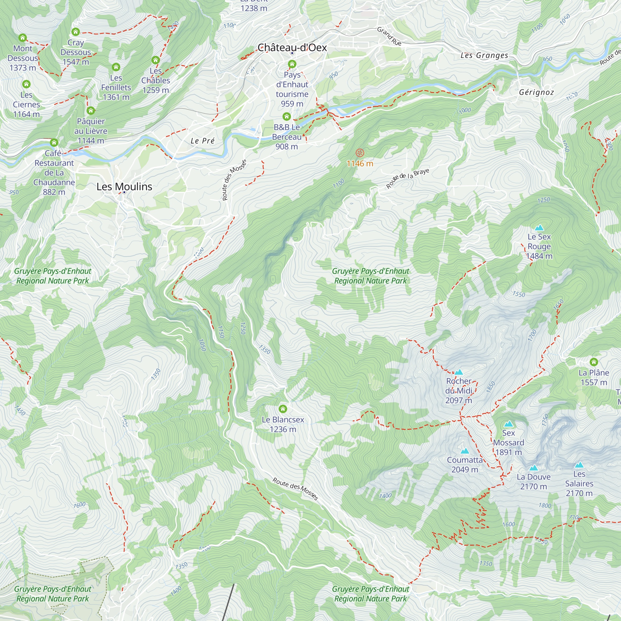 Cabane de la Sarouche map