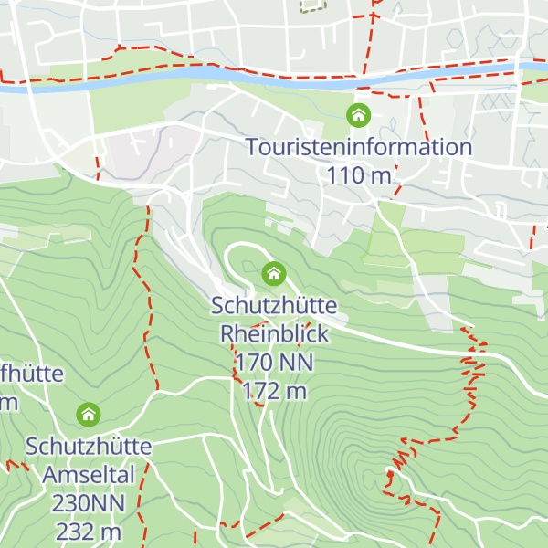Map of Schutzhütte Rheinblick 170 NN