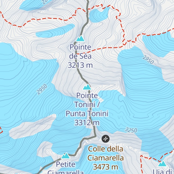 Map of Pointe Tonini / Punta Tonini
