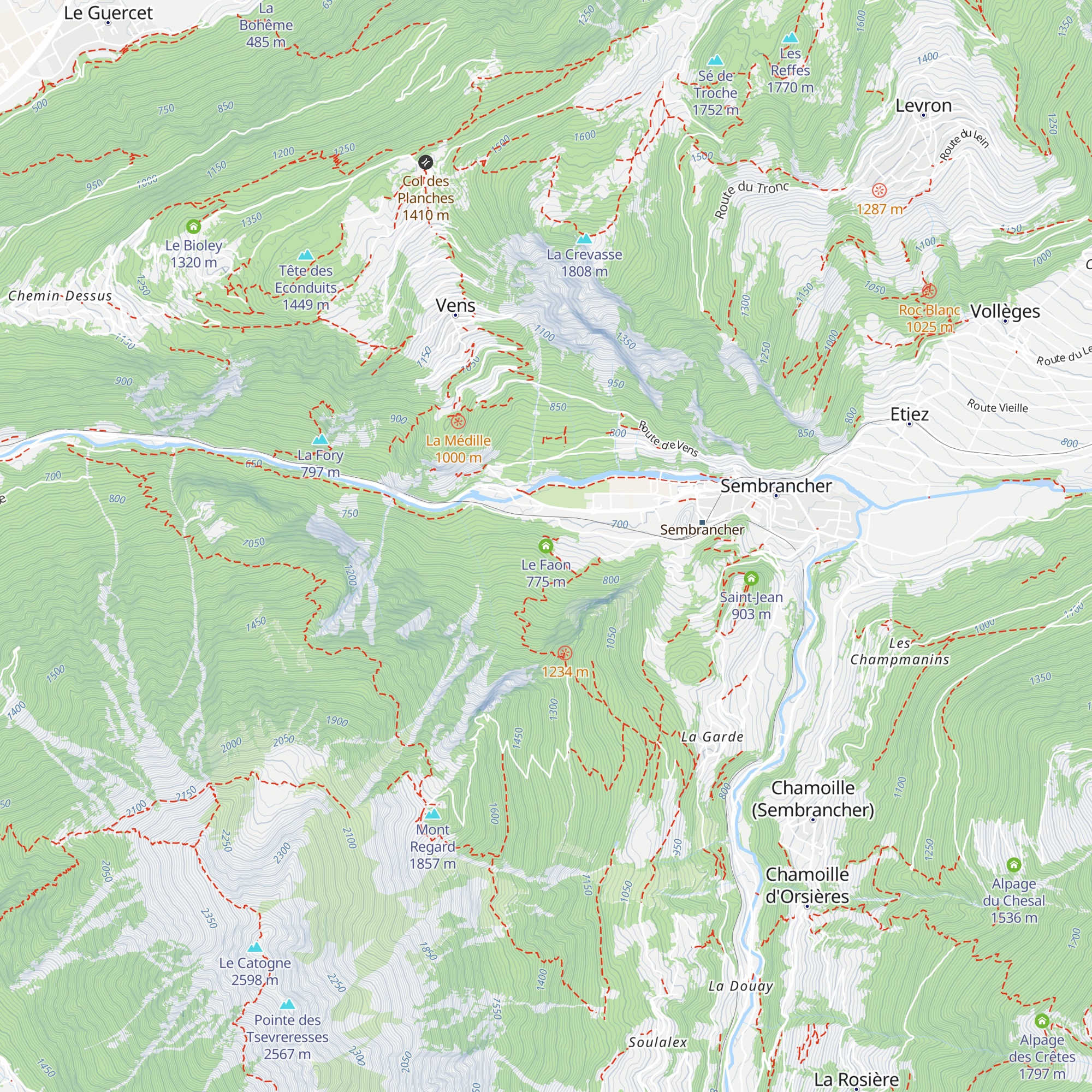 Le Faon map
