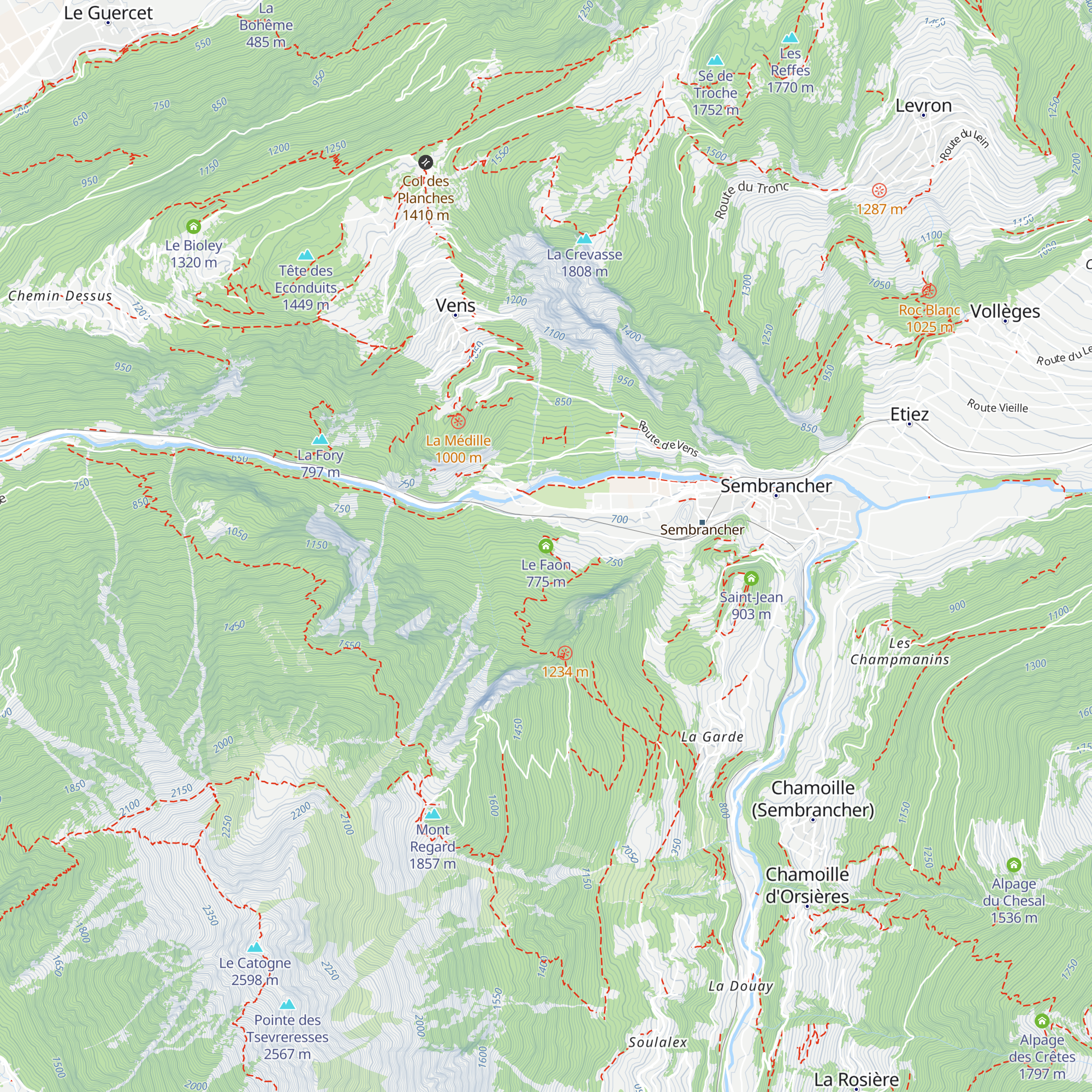 Le Faon map