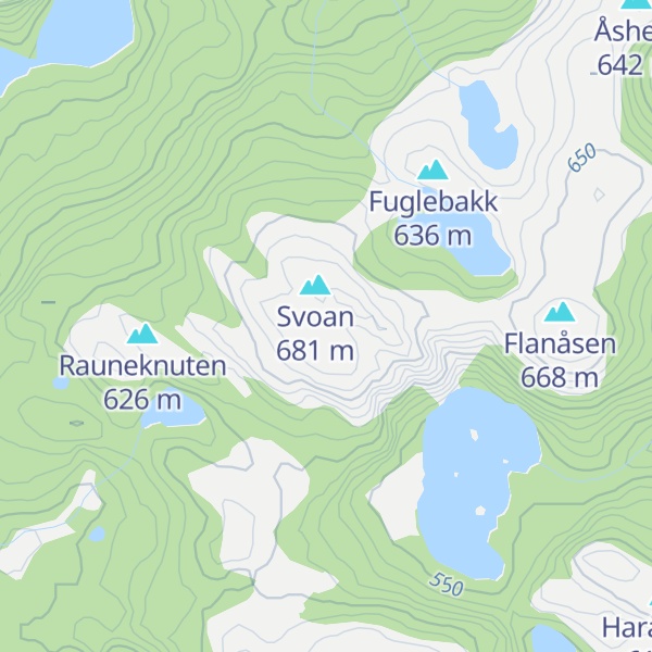 Map of Lauvasskjosen