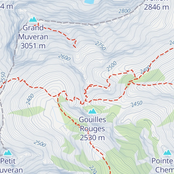 Map of Cabane Rambert