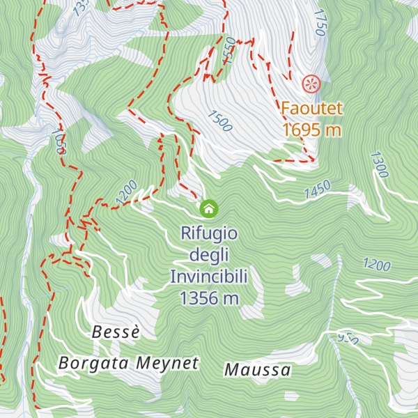 Map of Rifugio degli Invincibili