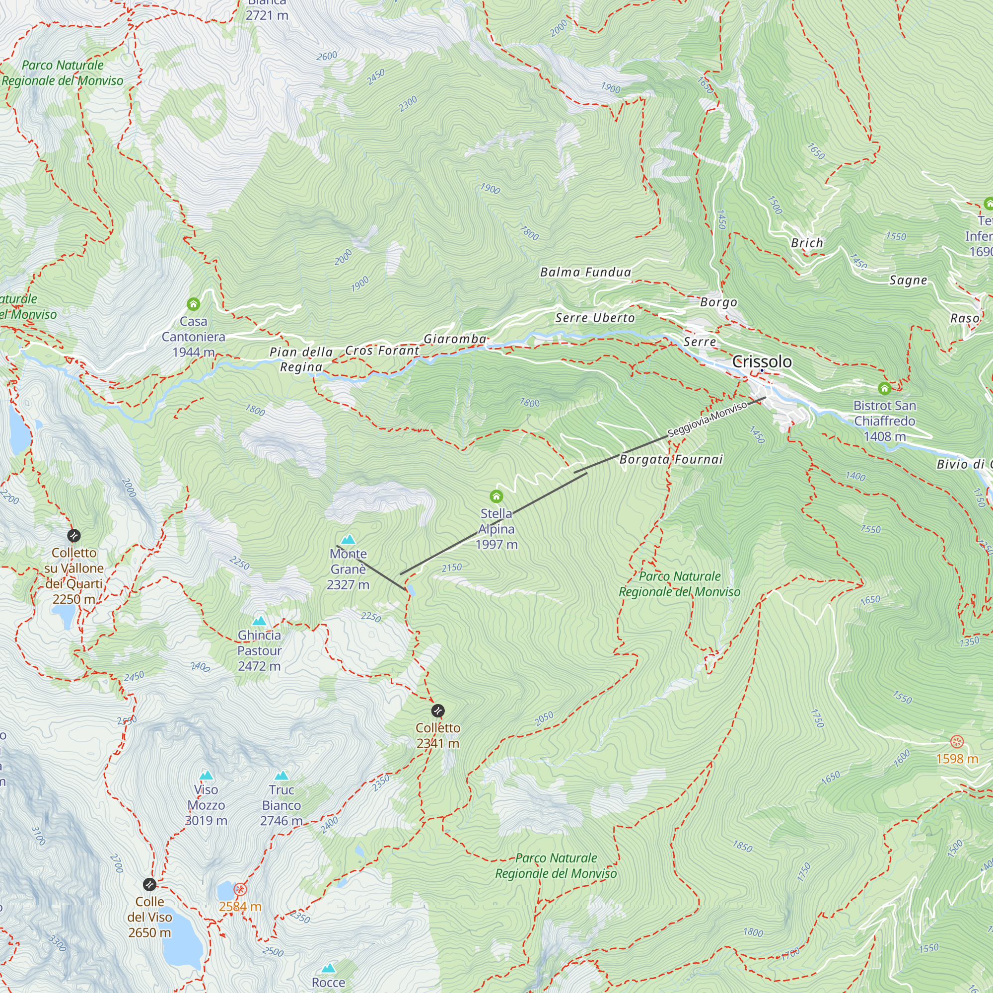 Stella Alpina map