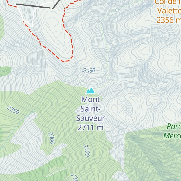 Map of Mont Saint-Sauveur