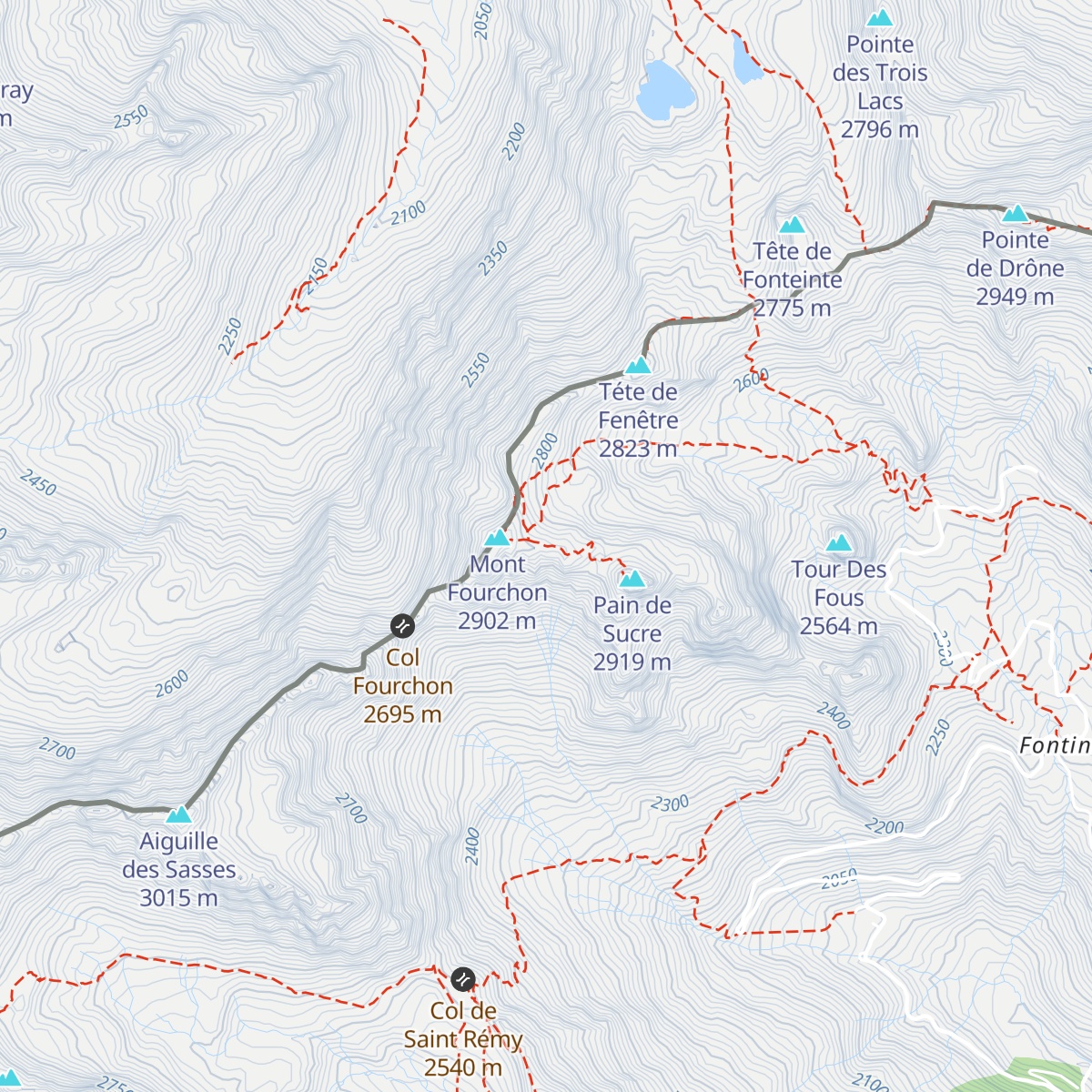 Bivacco Canavari-Letey map