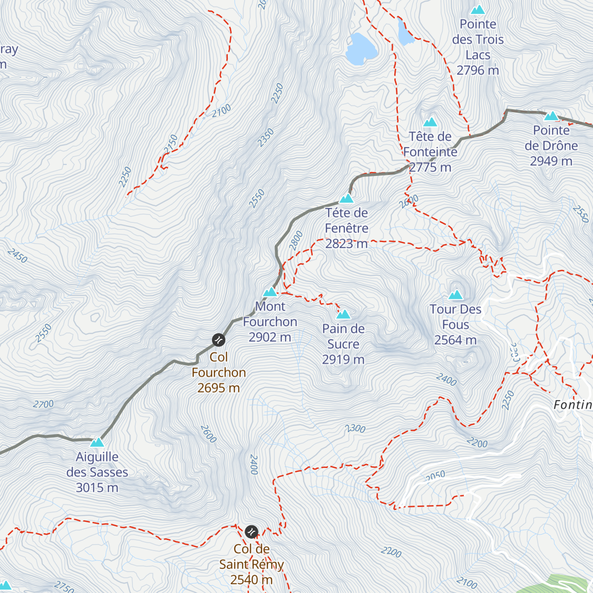 Bivacco Canavari-Letey map