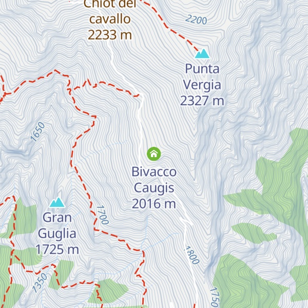 Map of Bivacco Caugis