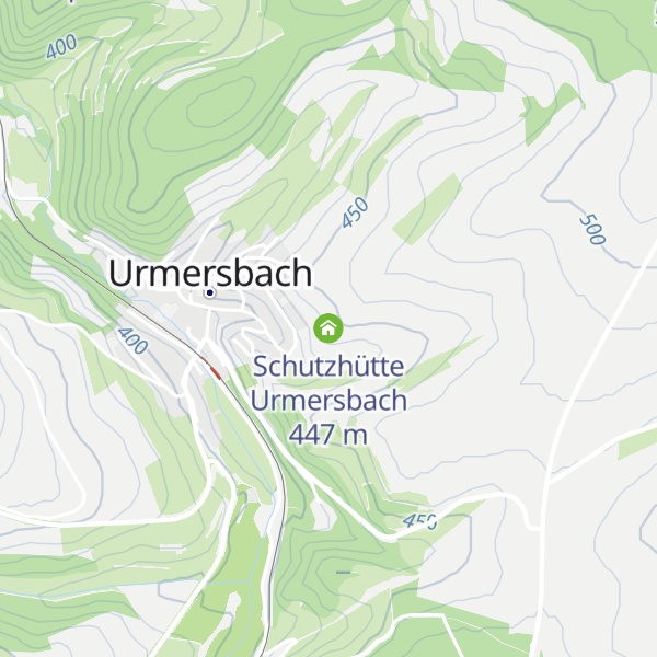 Map of Schutzhütte Urmersbach
