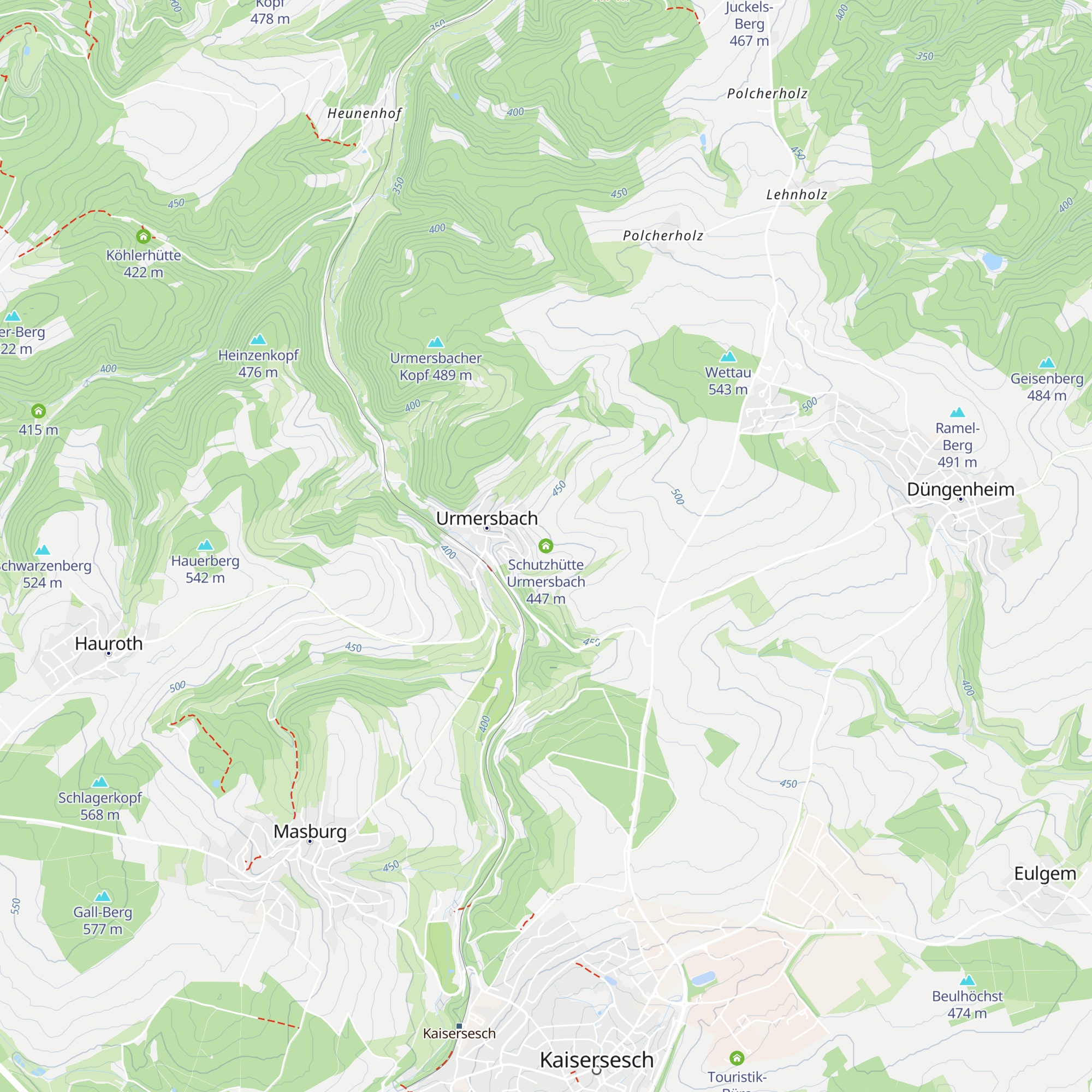 Schutzhütte Urmersbach map