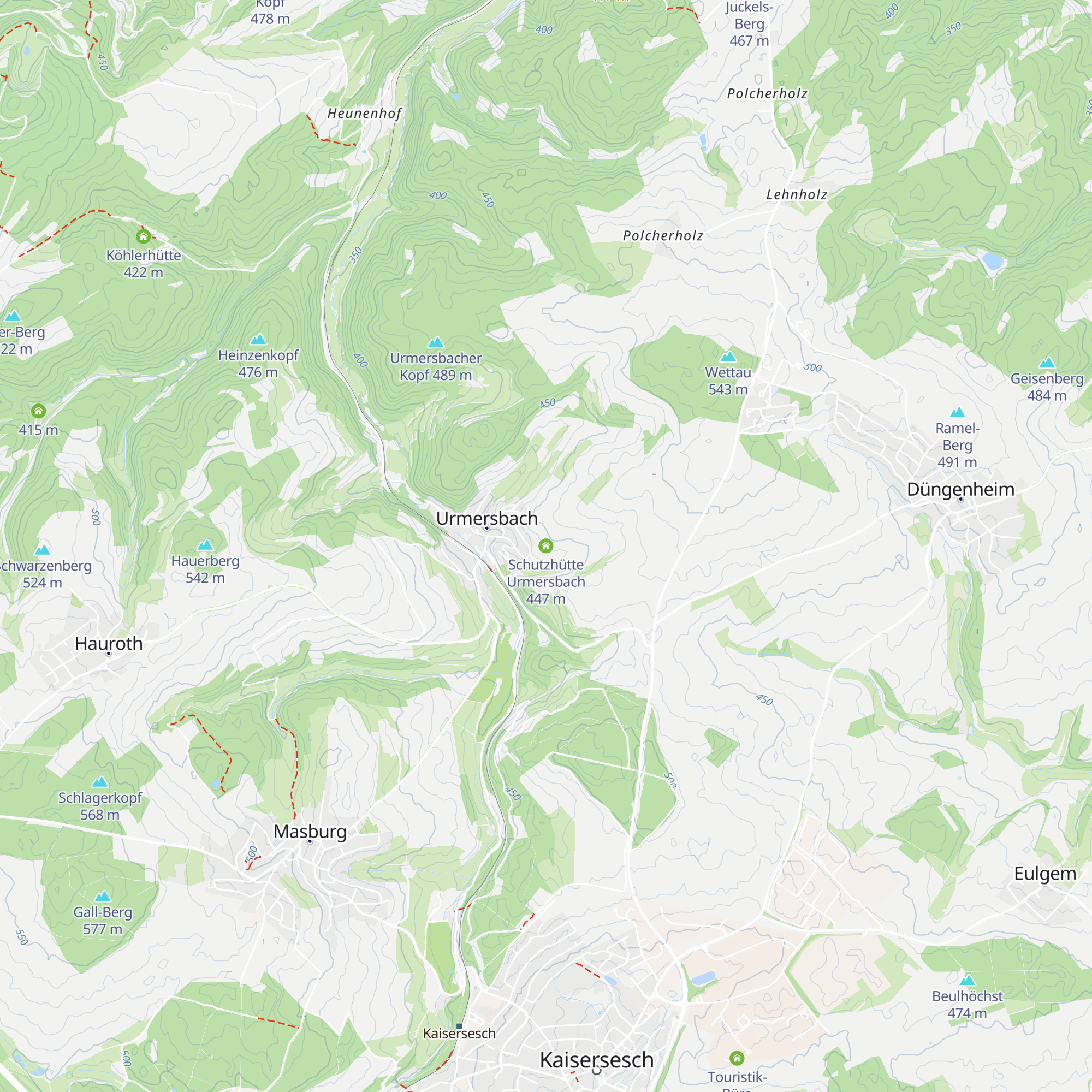 Schutzhütte Urmersbach map