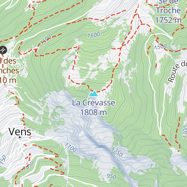 Map of La Crevasse