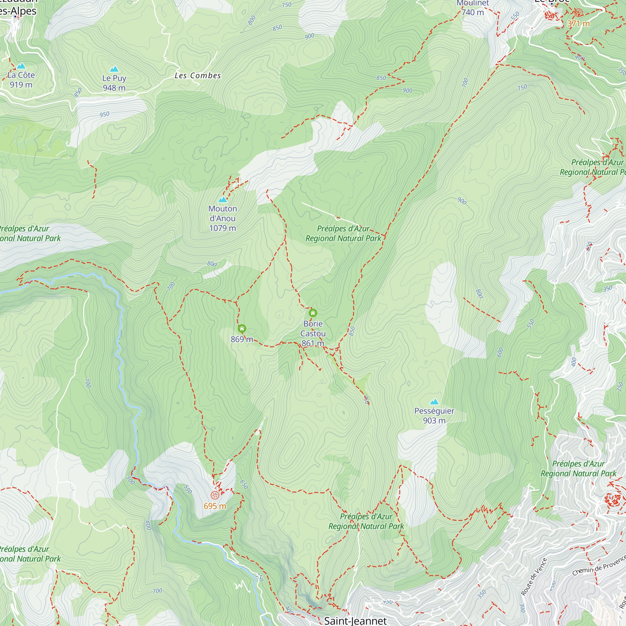 Borie Castou map