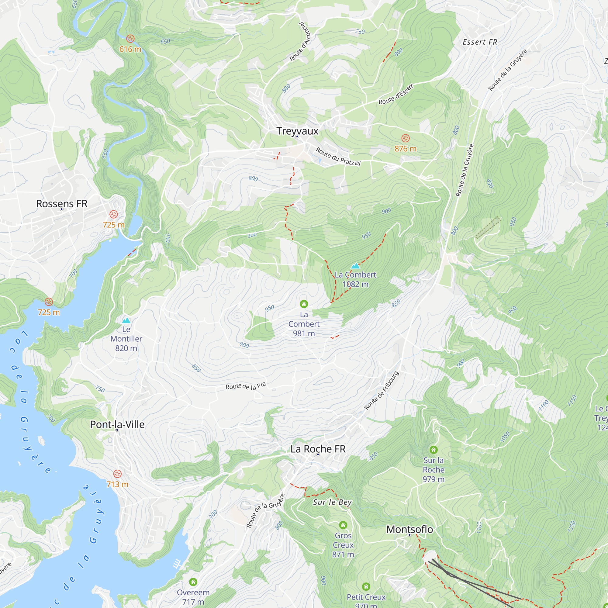 La Combert map