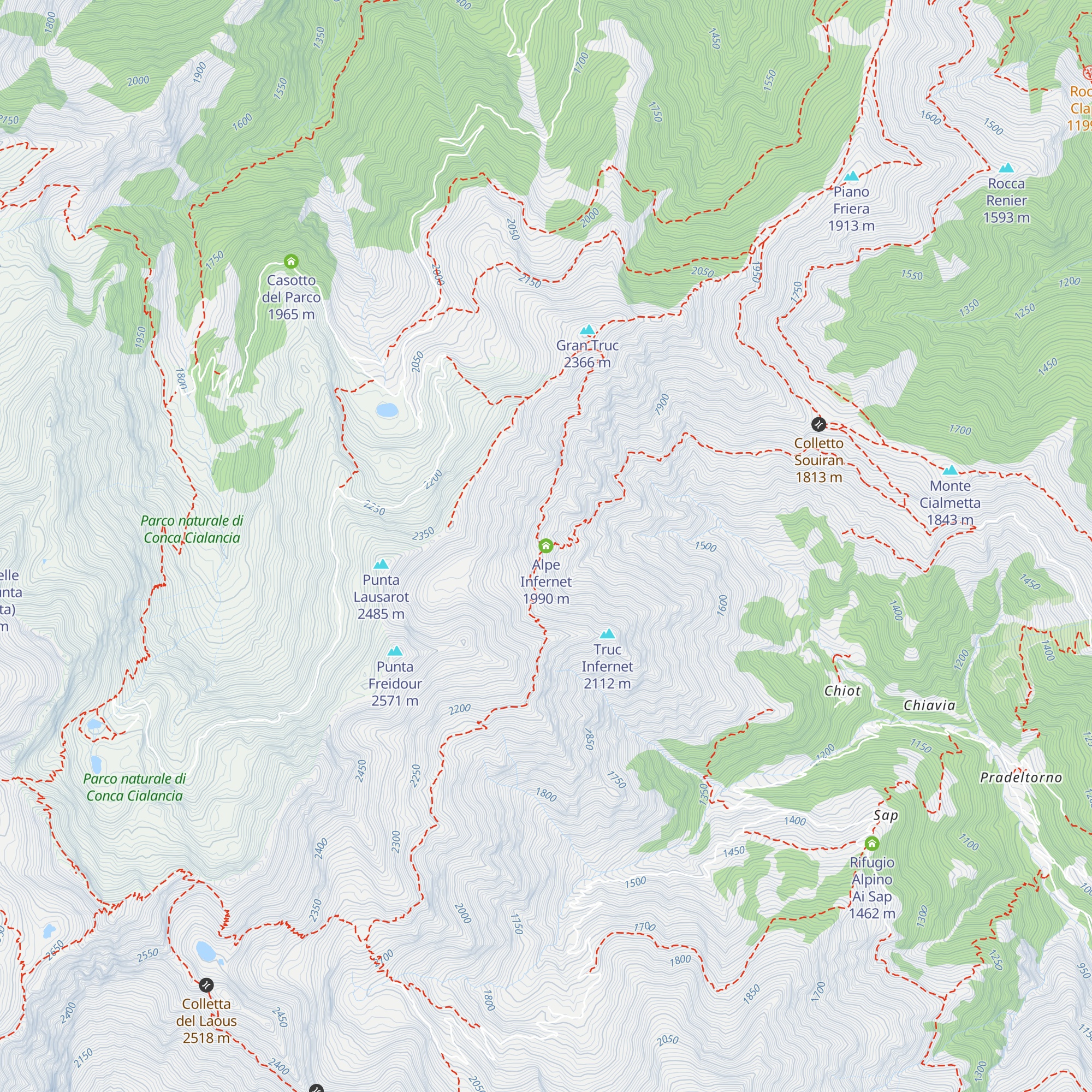 Alpe Infernet map