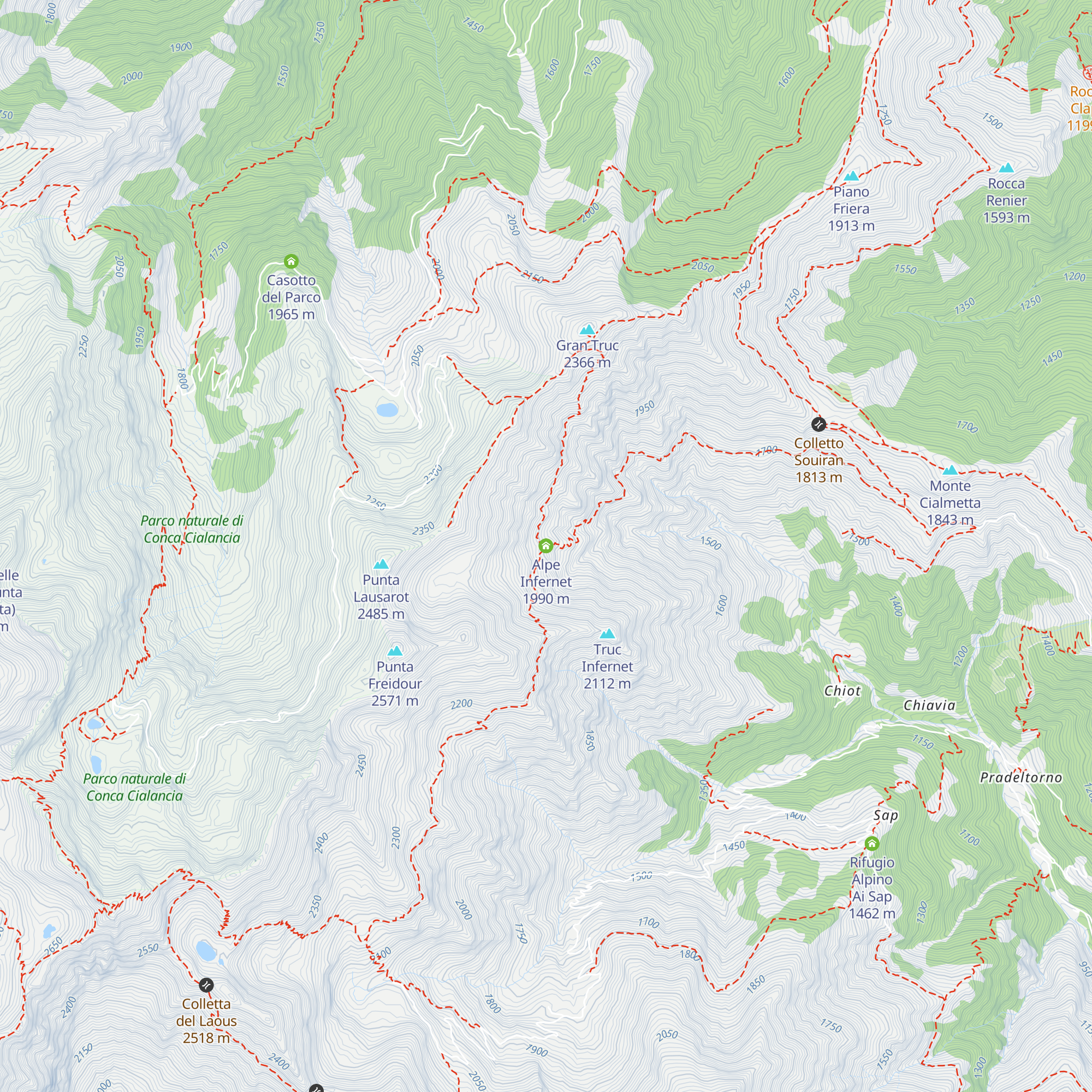 Alpe Infernet map