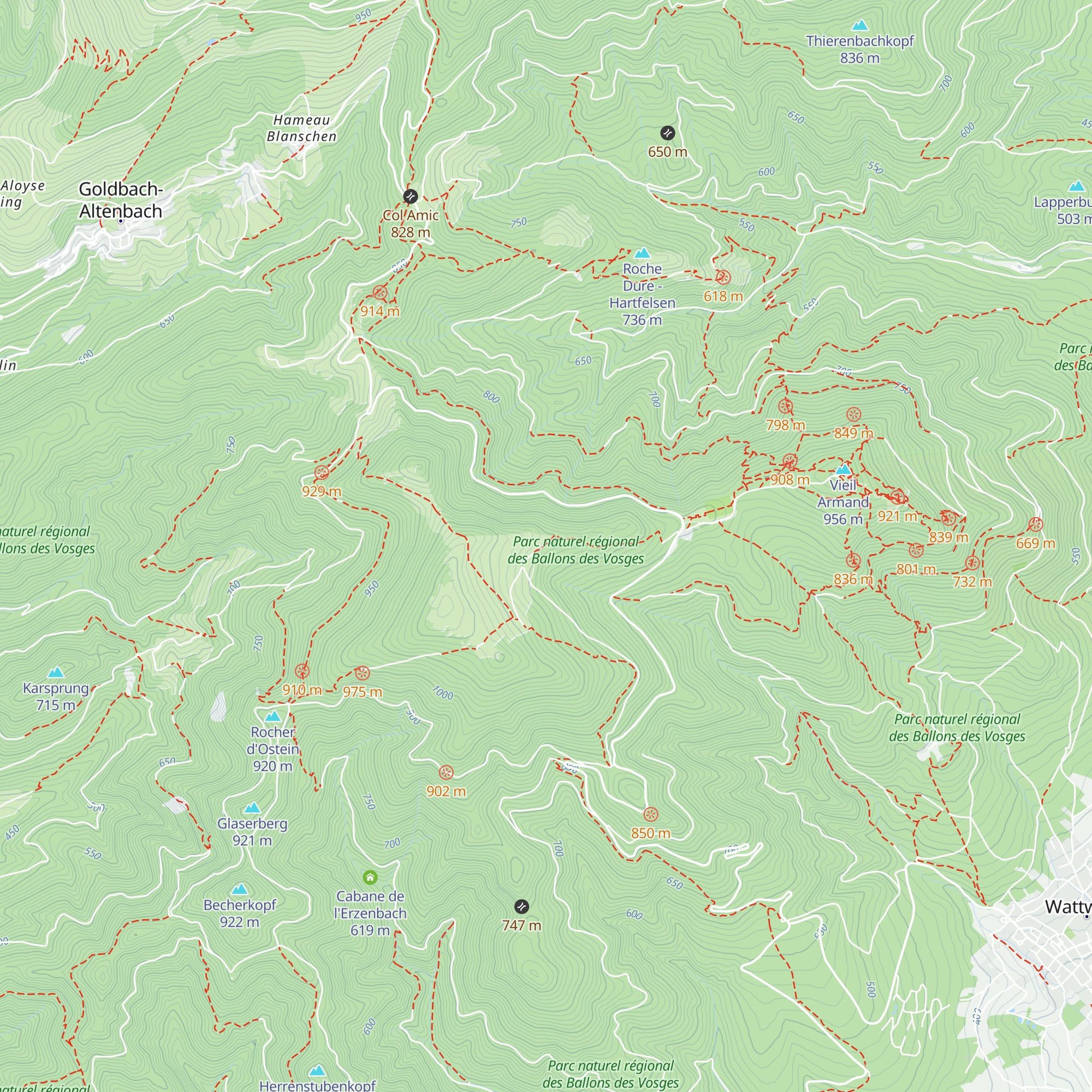 Refuge Ski Club Cernay map