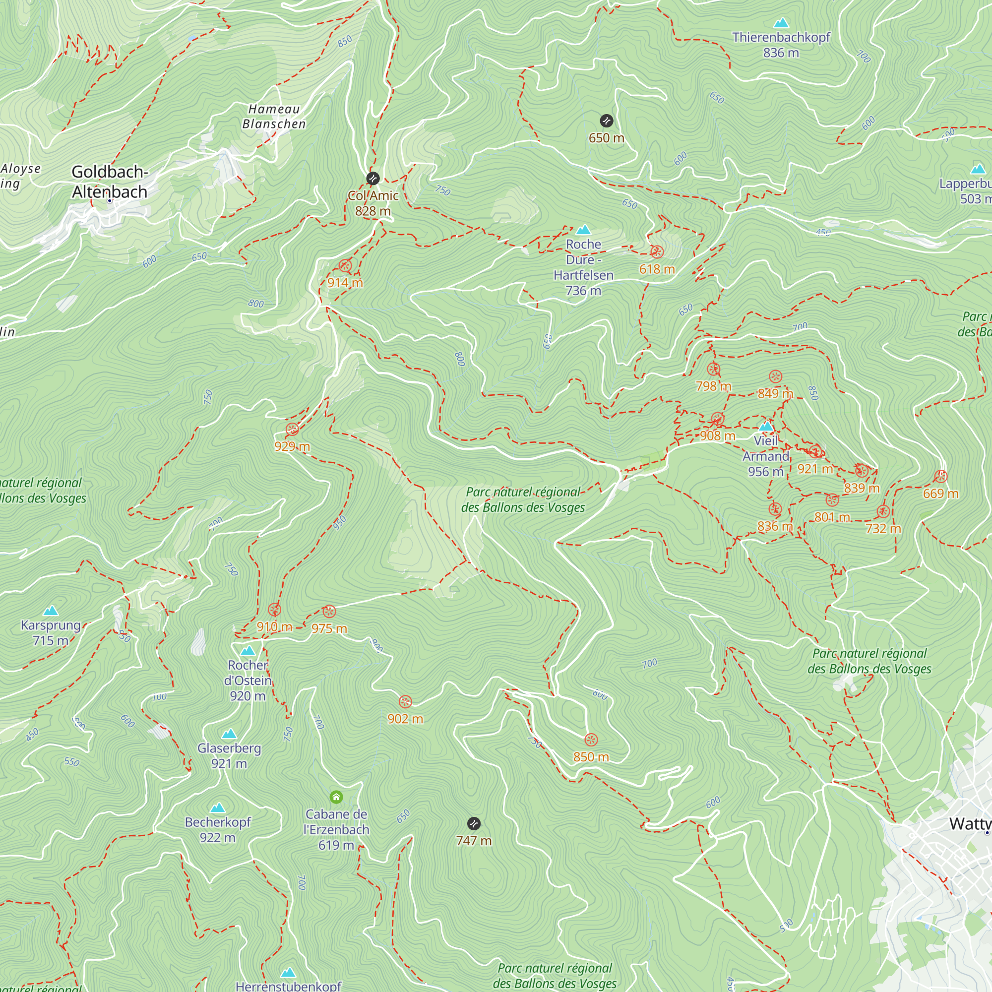 Refuge Ski Club Cernay map