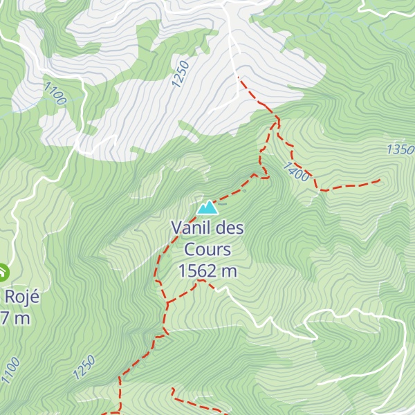 Map of Vanil des Cours