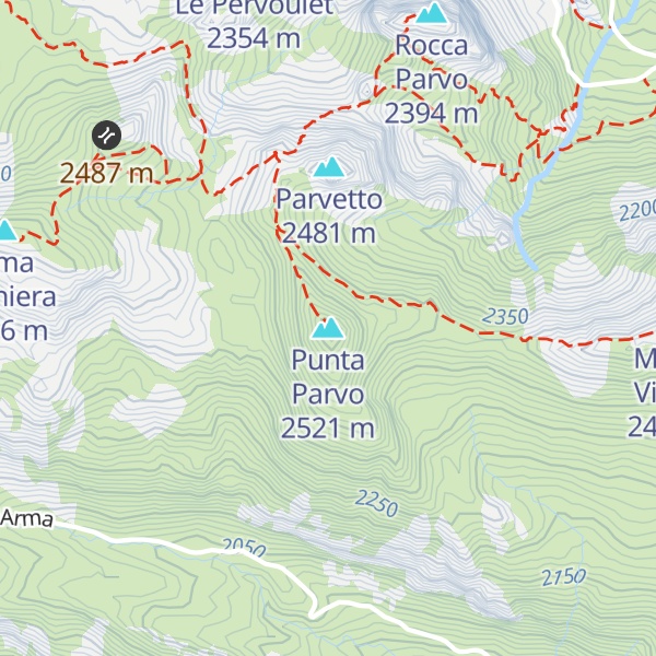 Map of Punta Parvo