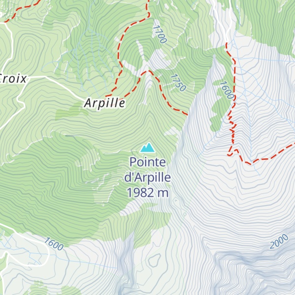 Map of Pointe d'Arpille