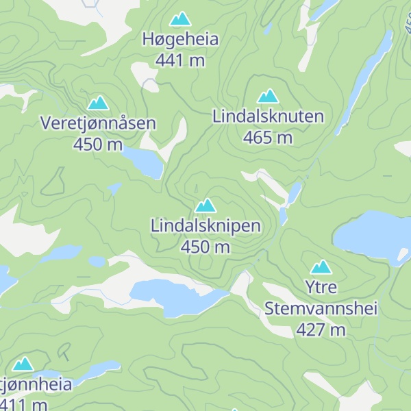 Map of Lindalsknipen