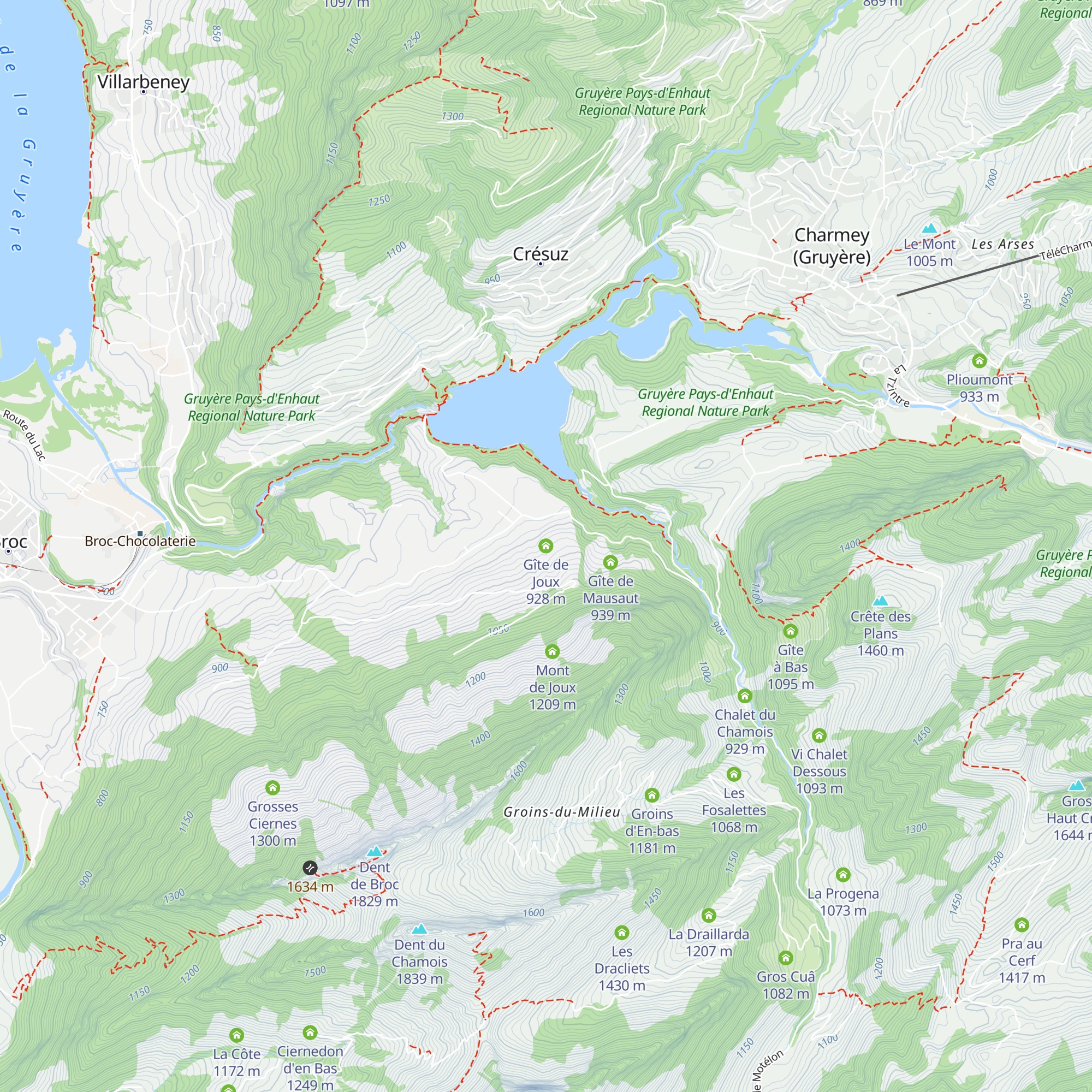 Gîte de Joux map