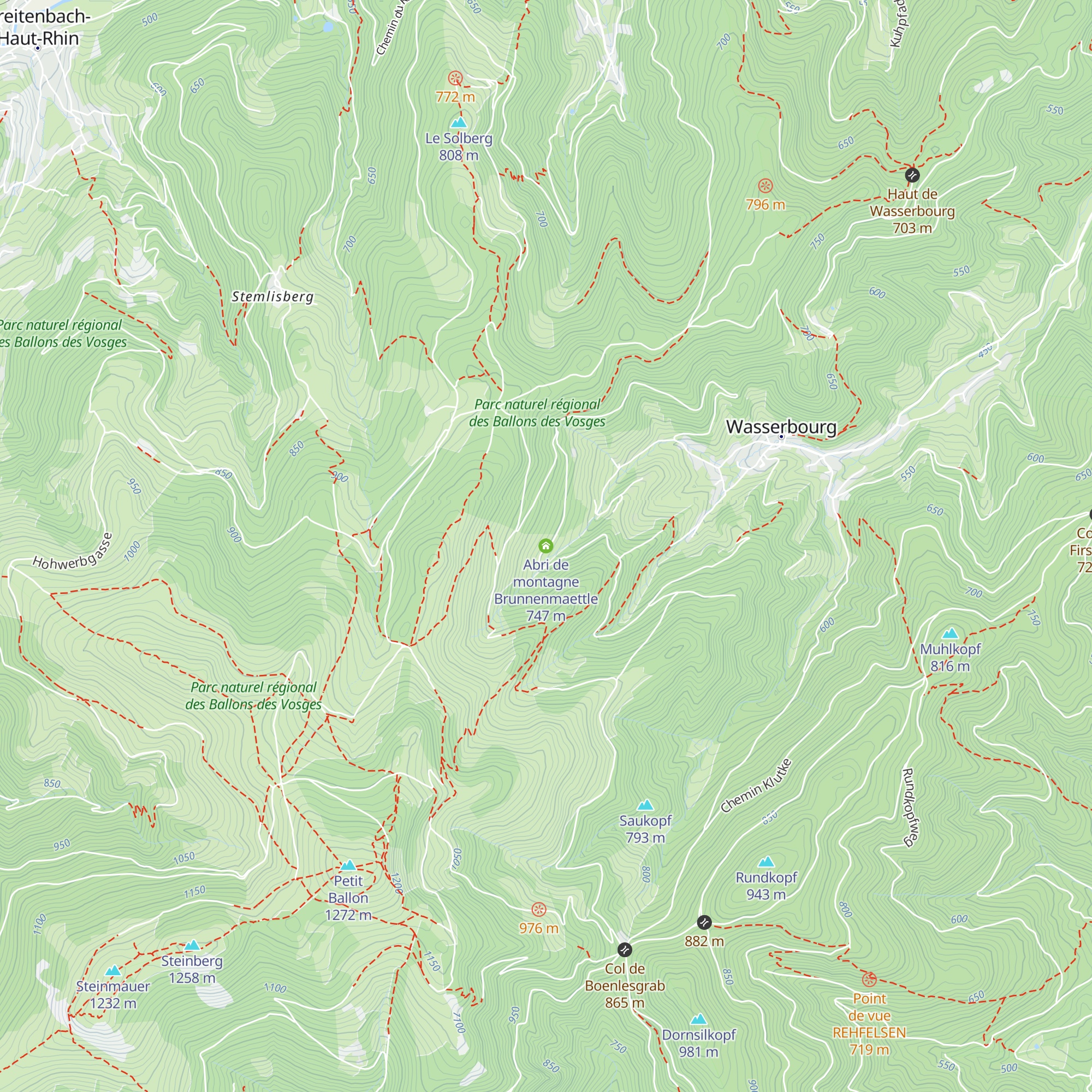 Abri de montagne Brunnenmaettle map