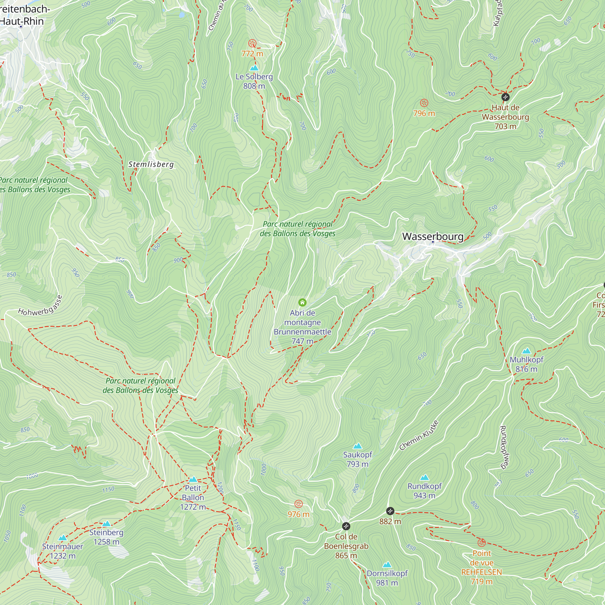 Abri de montagne Brunnenmaettle map
