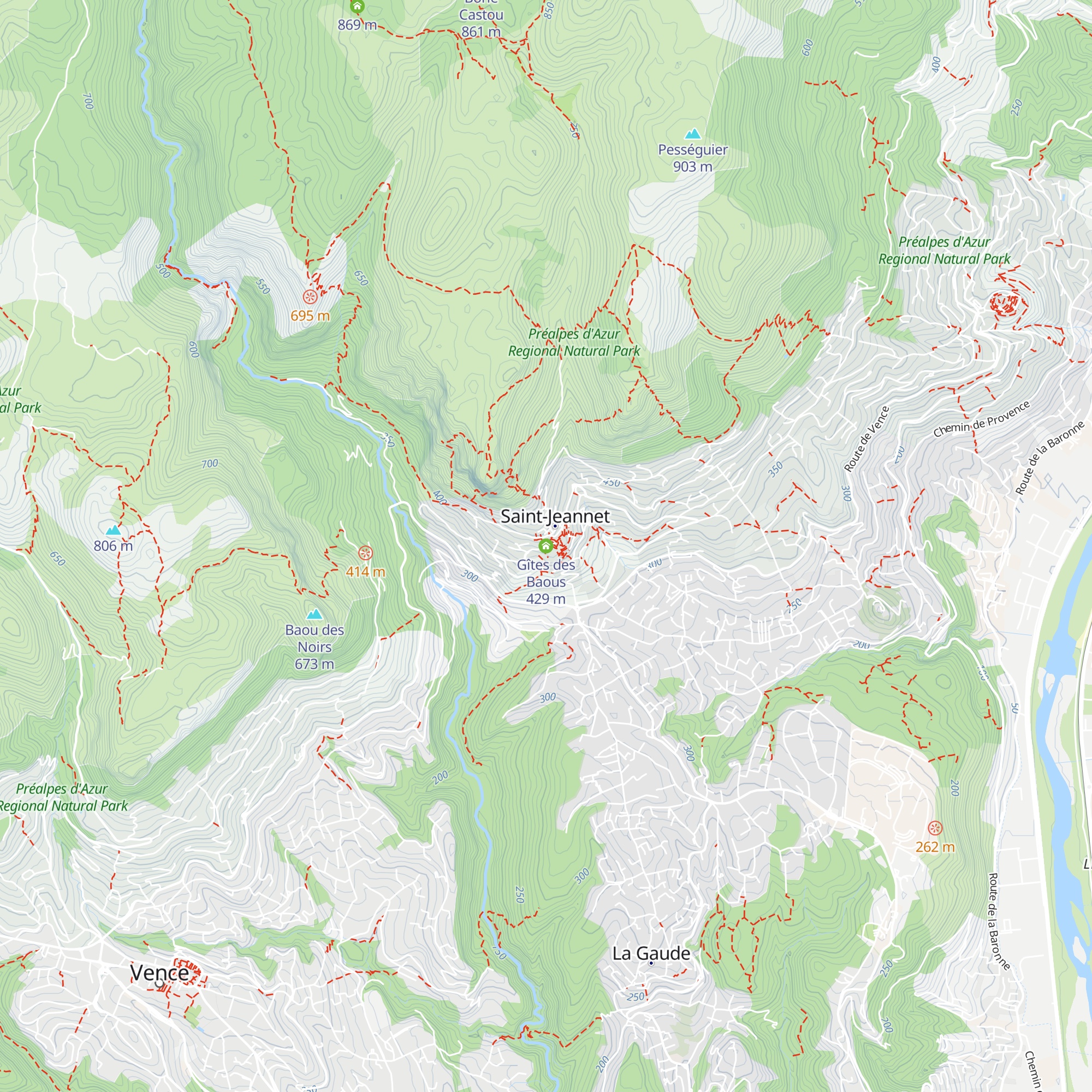 Gîtes des Baous map