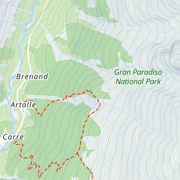 Map of Casotto P.N.G.P. di Le Péchoud