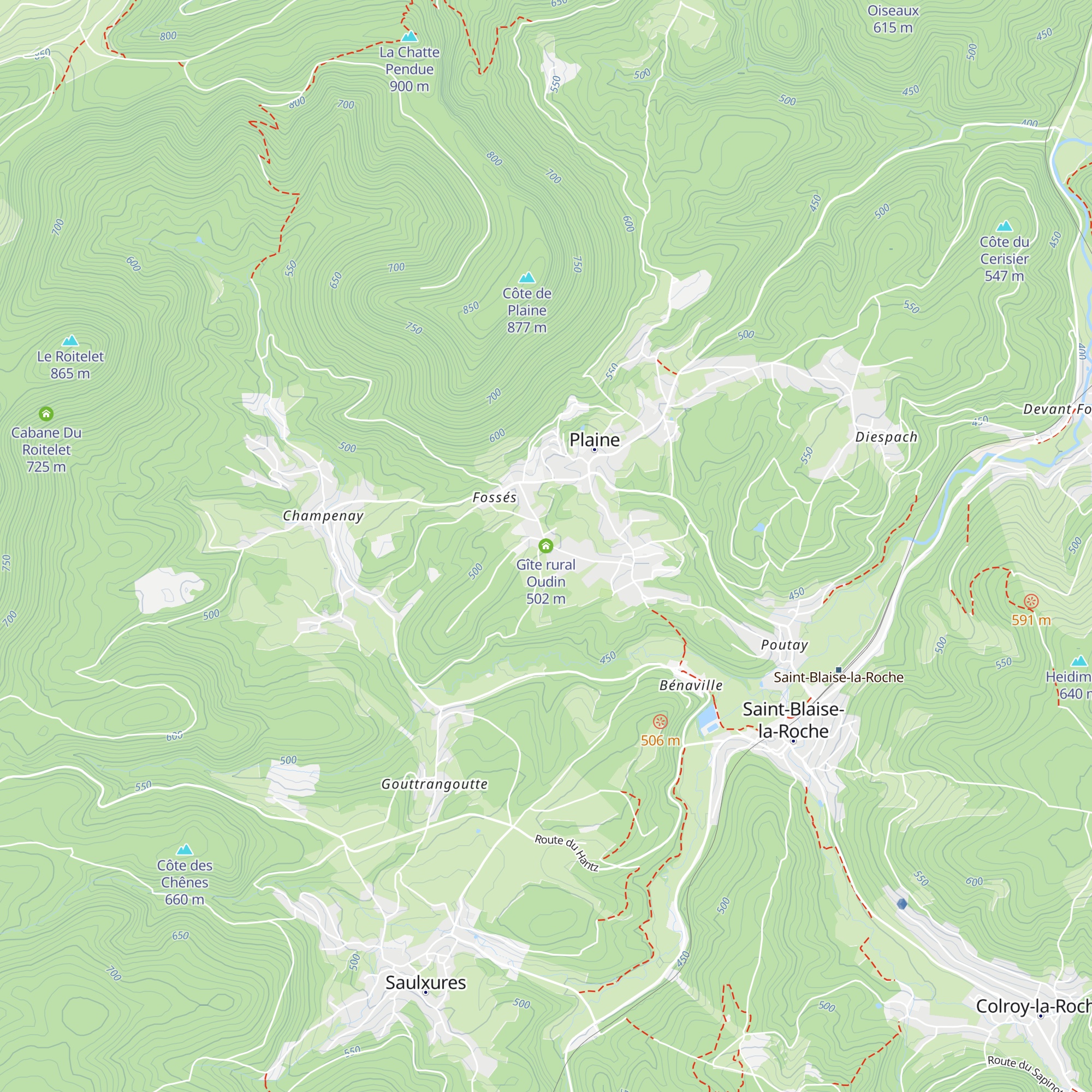 Gîte rural Oudin map