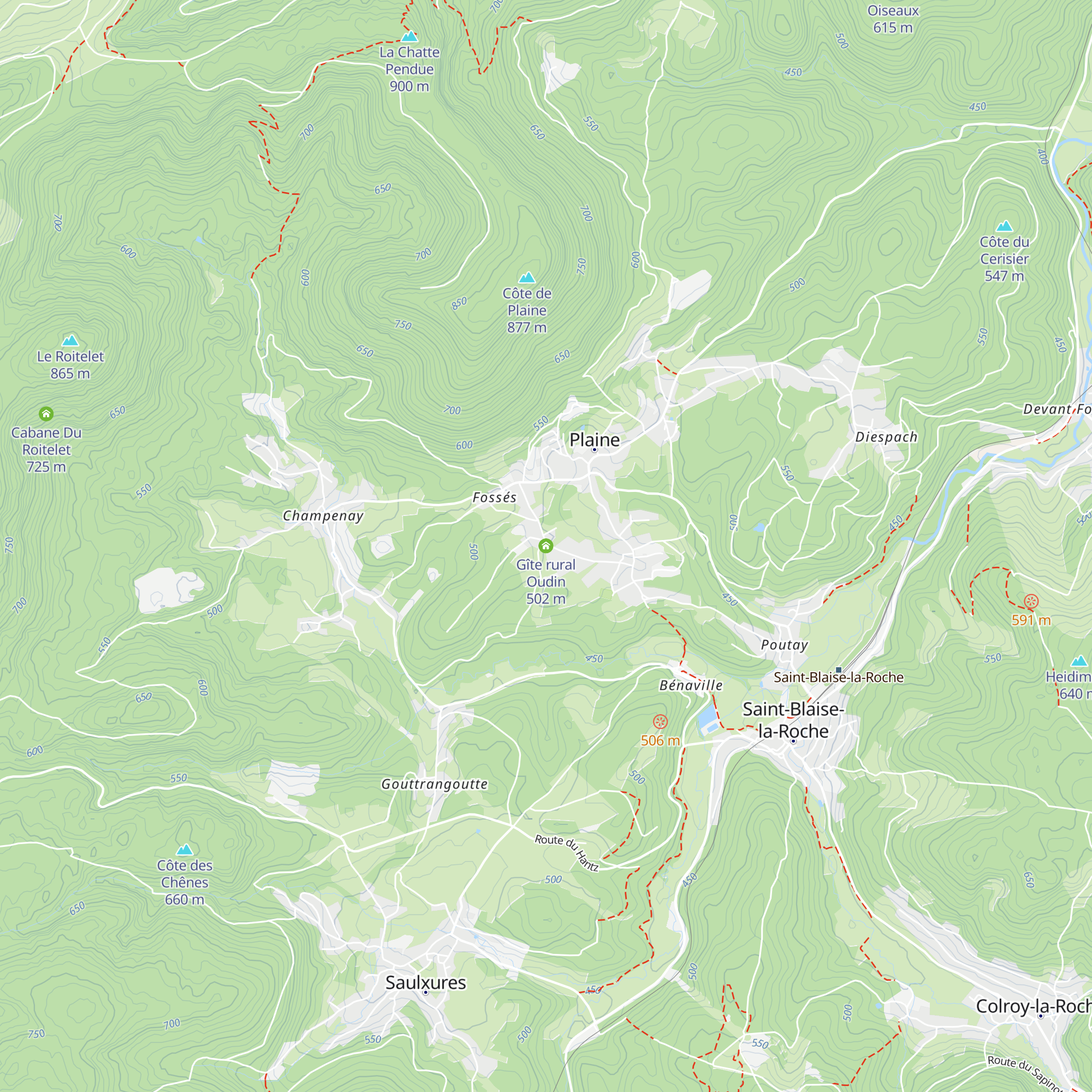 Gîte rural Oudin map
