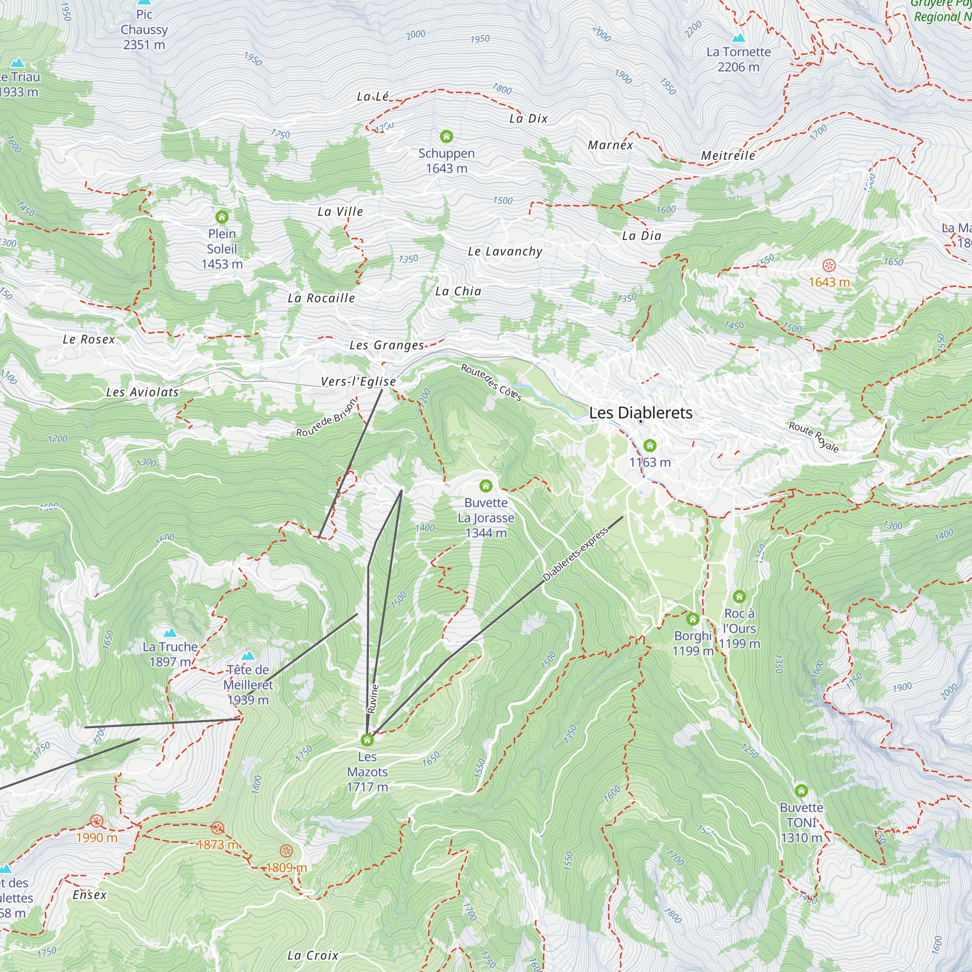 Buvette La Jorasse map