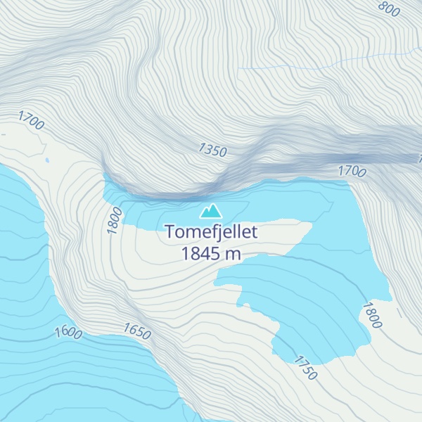 Map of Tomefjellet